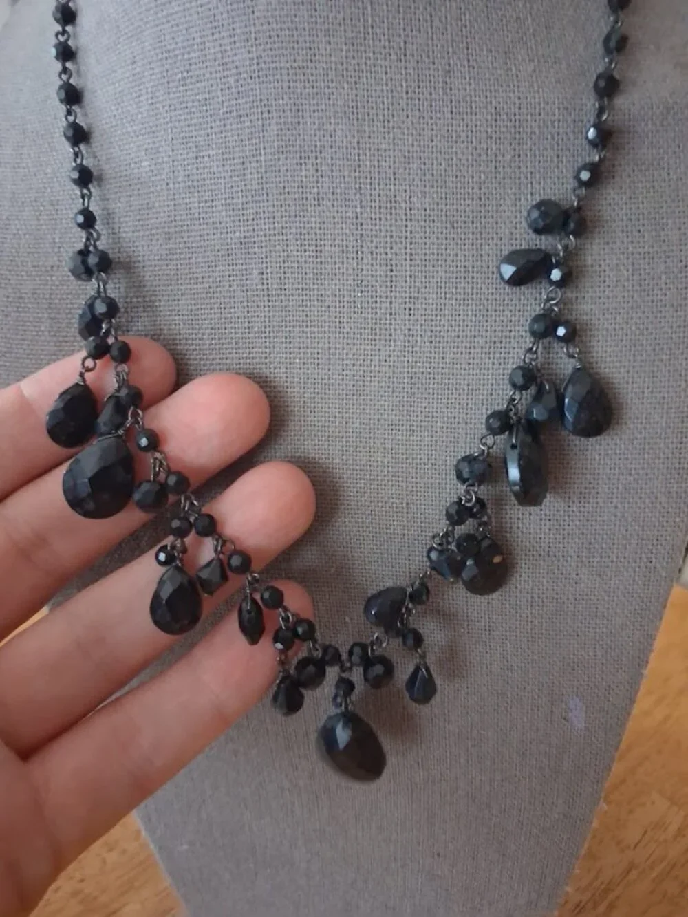 18 inch Black Statement necklace